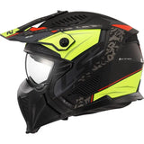 LS2 OF606 Drifter Devor Matt Black Hi-Vis Yellow Motorcycle Helmet
