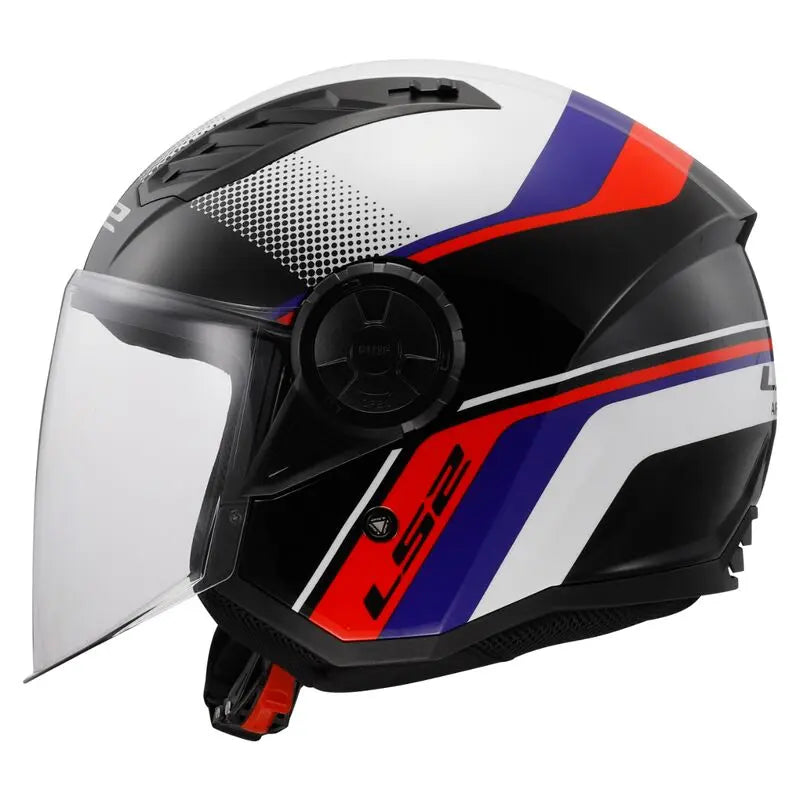 LS2 OF616 Airflow II Rush White Blue Red Motorcycle Helmet