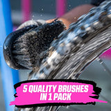 Muc-Off 206 Motorcycle Motorbike Bike 5 Piece Cleaning Premium Brush Kit