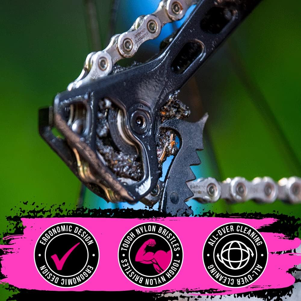 Muc-Off 206 Motorcycle Motorbike Bike 5 Piece Cleaning Premium Brush Kit