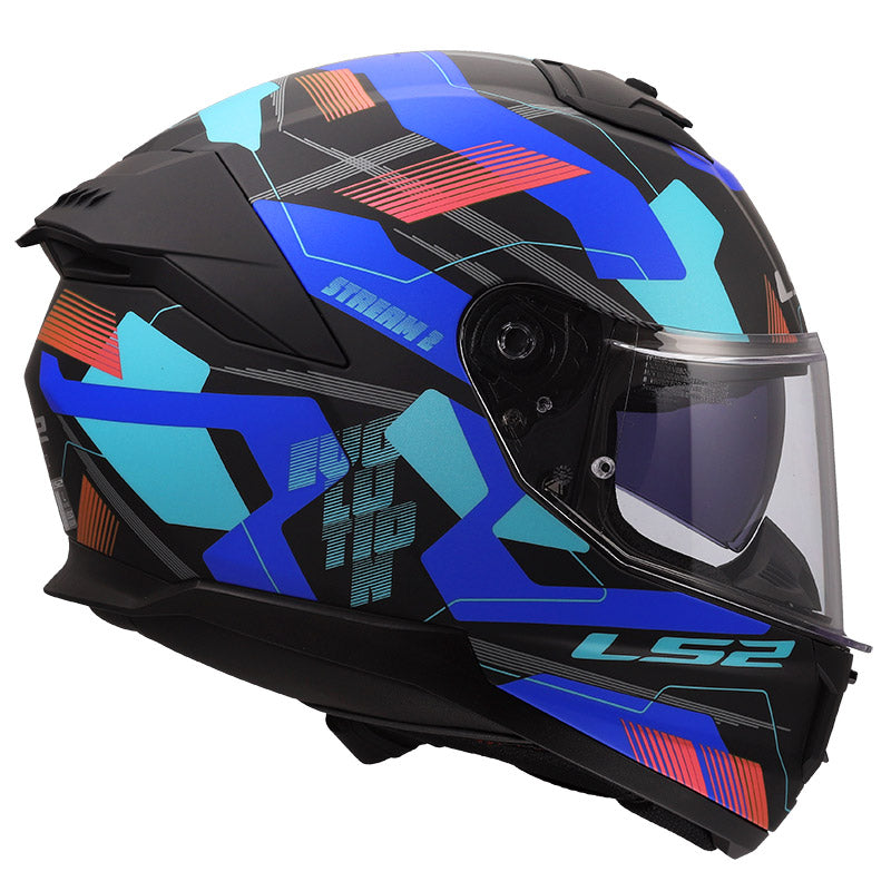 LS2 FF808 Stream II Mika Black Blue Motorcycle Helmet