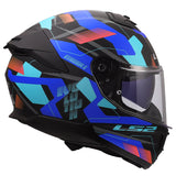 LS2 FF808 Stream II Mika Black Blue Motorcycle Helmet