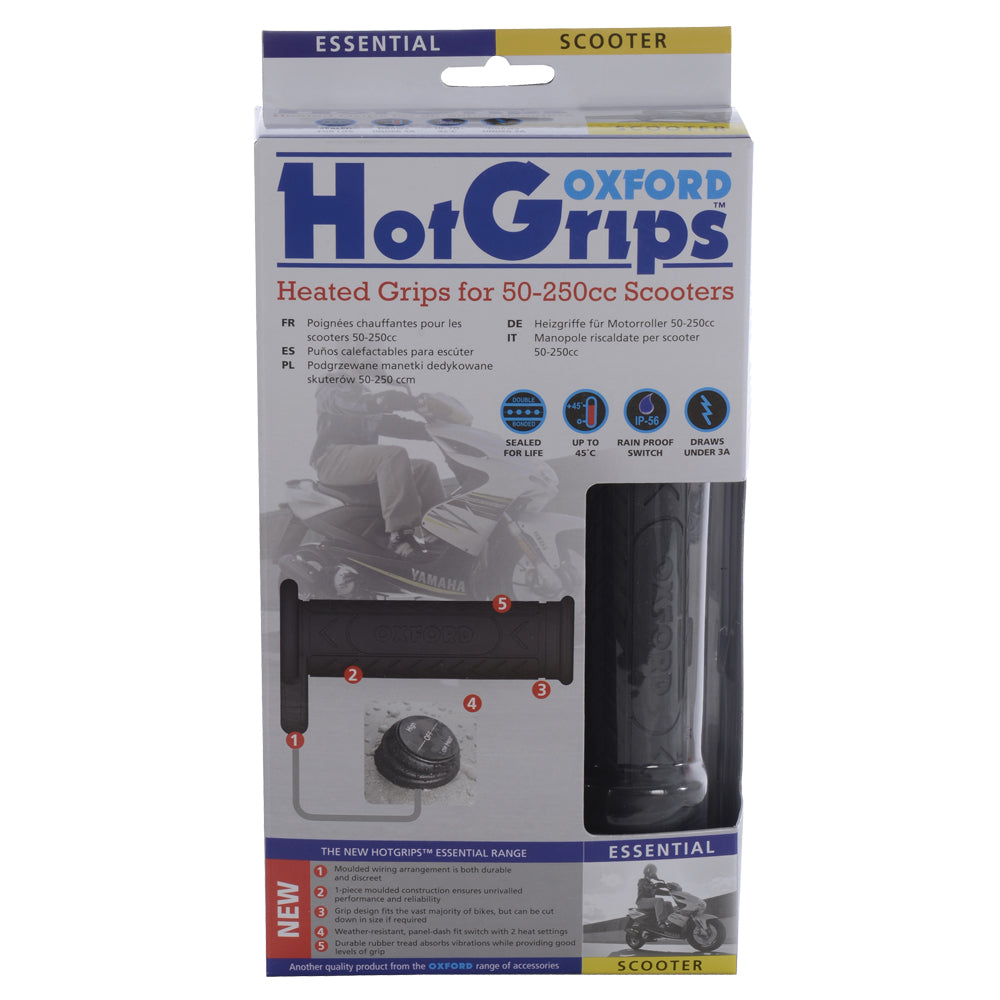 Oxford OF772 Essential Heated Grips for Scooters 50-250cc Motorbike Motorcycle HotGrips