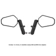 2x Oxford OX515 Folding Adjustable Trail Mirrors with Adaptors Pair
