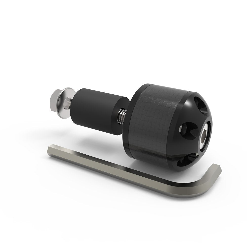 Oxford OX586 Aluminium Motorcycle Motorbike 22mm Handlebar CarbEnds 1 Universal Bar Ends Black