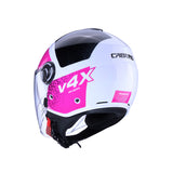 Caberg Riviera V4X Alpha White Black Fuchsia Motorcycle Helmet