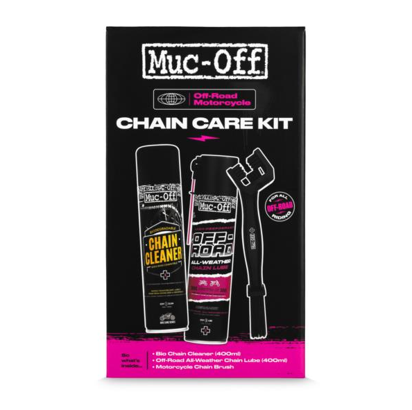 Muc-Off Off Road Motorcycle Chain Care Kit Chain Cleaner All Weather Lube Brush