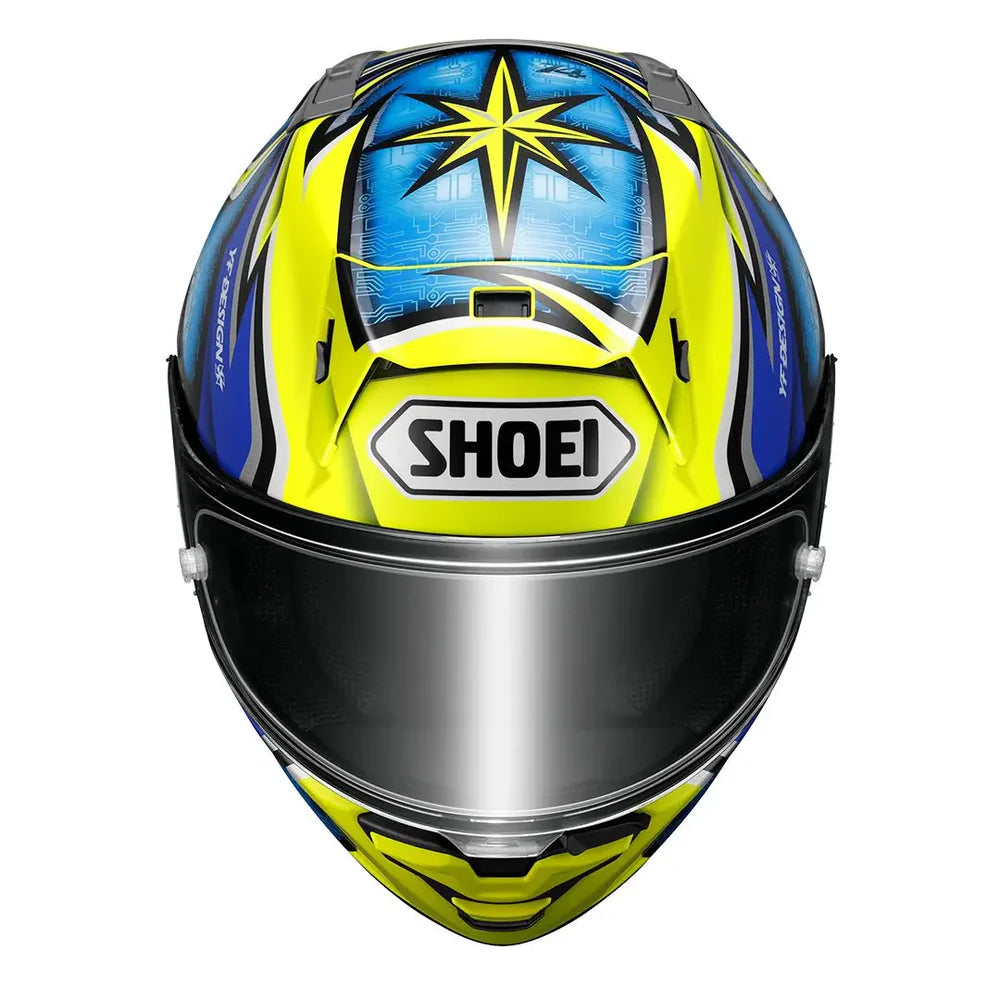 Shoei X-SPR PRO Daijiro TC3 Yellow Blue Motorcycle Helmet