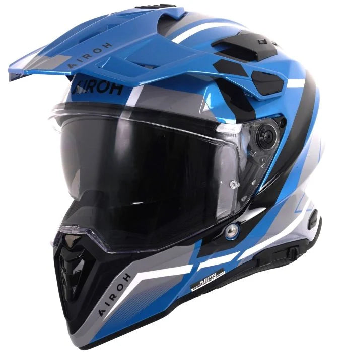 Airoh Commander 2 Mavick Cerulean Blue Motorcycle Helmet 