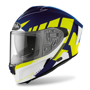 Airoh Spark Rise Motorcycle Road Yellow Blue Matt