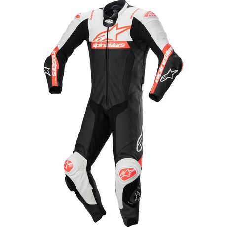 Alpinestars Missile V2 Ward One Piece Leather Suit Black White Fluo Red