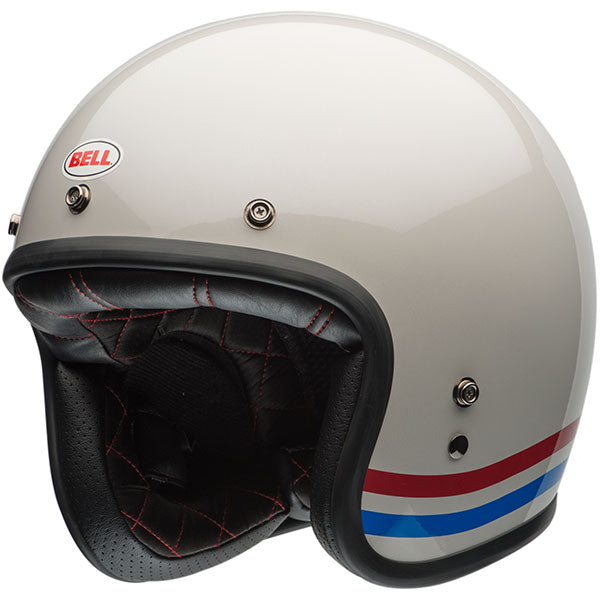Bell Custom 500 Stripes Pearl White
