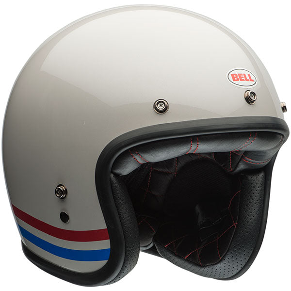 Bell Custom 500 Stripes Pearl White