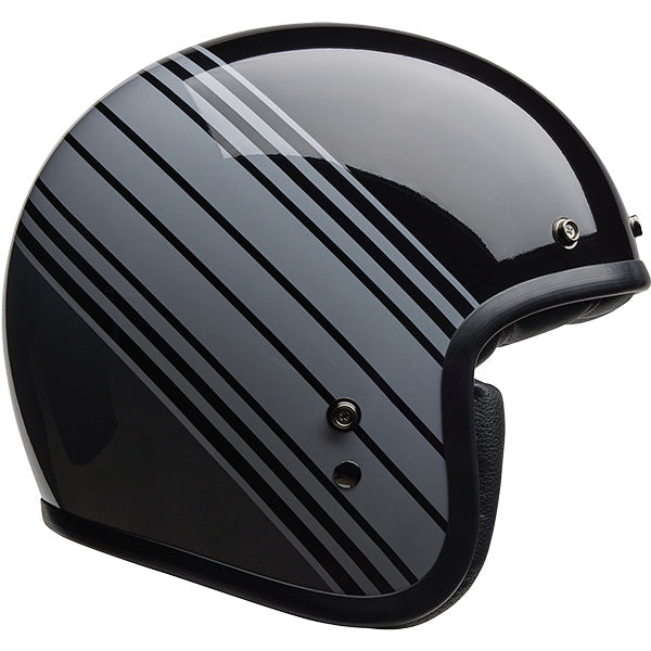 Bell Custom 500 Edge Gloss Metallic Black Grey