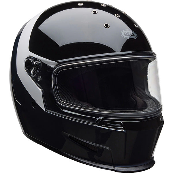 Bell Eliminator Menace Gloss Black White