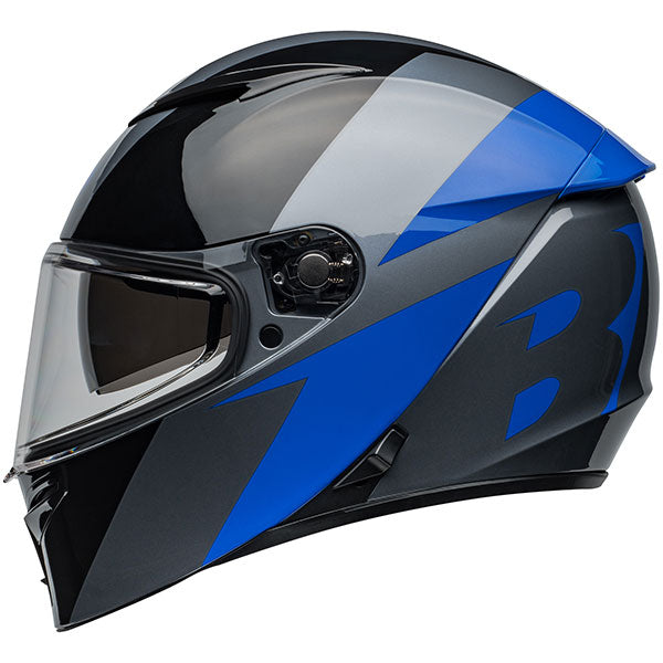 Bell Lithium Shear Motorcycle Helmet Grey Blue