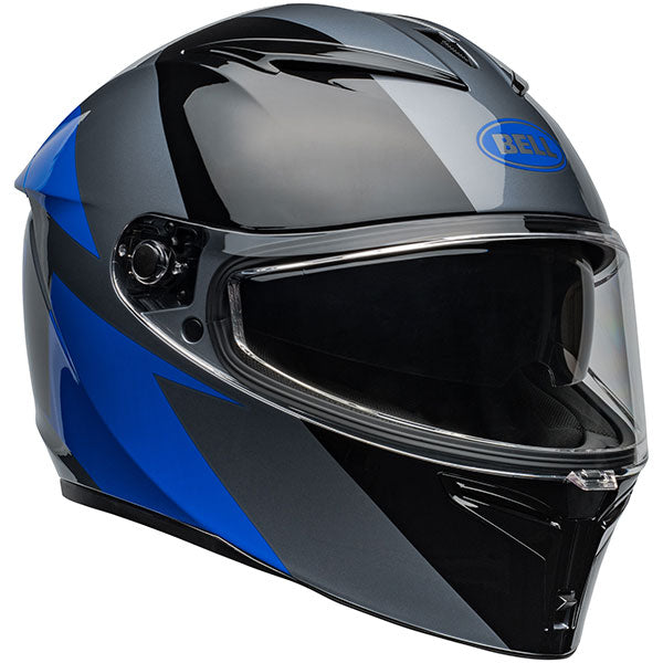 Bell Lithium Shear Motorcycle Helmet Grey Blue