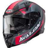 Caberg Avalon X Optic Matt Black Red Grey Motorcycle Helmet 