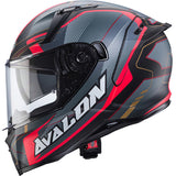 Caberg Avalon X Optic Matt Black Grey Red Motorcycle Helmet