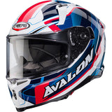 Caberg Avalon X Optic White Blue Red Motorcycle Helmet 