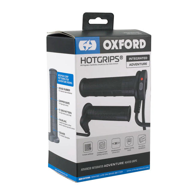 Oxford EL369 HotGrips Advanced Integrated Adventure Motorcycle Heated Handlebar Grips