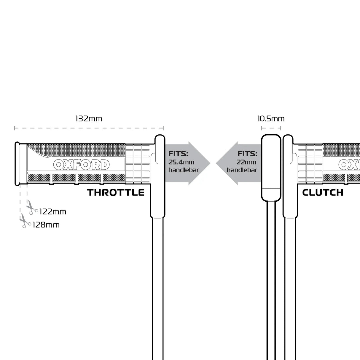Oxford EL397 HotGrips Advanced Integrated Adventure Motorcycle Heated Handlebar Grips