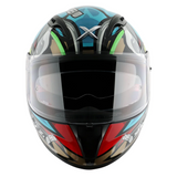 Axor Street Bobby Motorcycle Helmet Gloss Black Blue