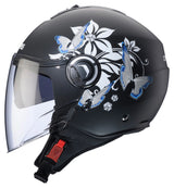 Caberg Riviera V4X Mia Matt Black White Grey Light Blue Motorcycle Helmet