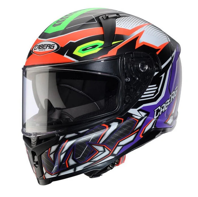 Caberg Avalon X Gurkha Matt Black Fluo Orange Green Purple Motorcycle Helmet