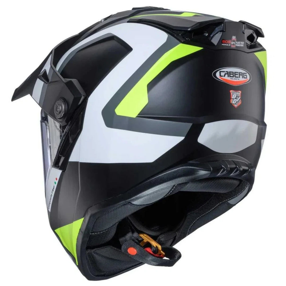 Caberg Tanami Scram Matt Black Grey White Fluo Yellow Motorcycle Helmet