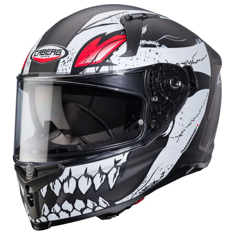 Caberg Avalon X Punk Matt Grey White Red Motorcycle Helmet