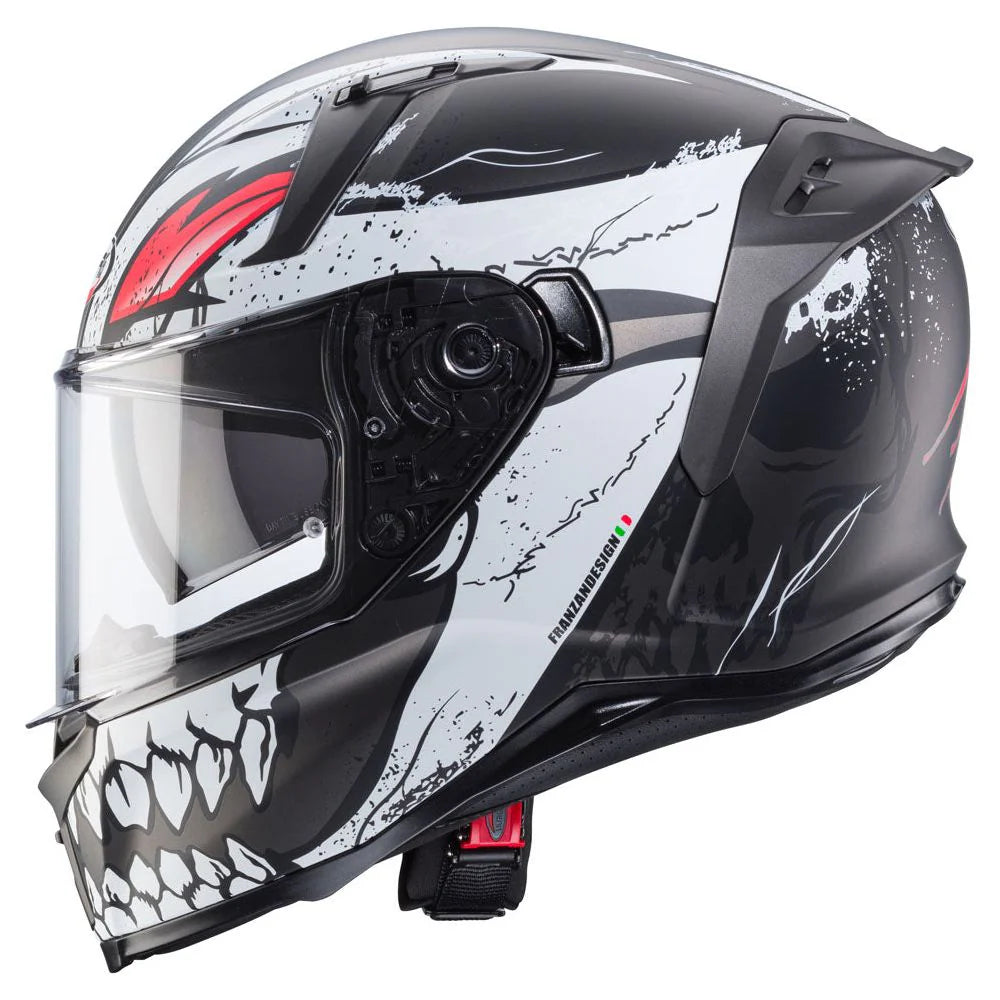 Caberg Avalon X Punk Matt Grey White Red Motorcycle Helmet