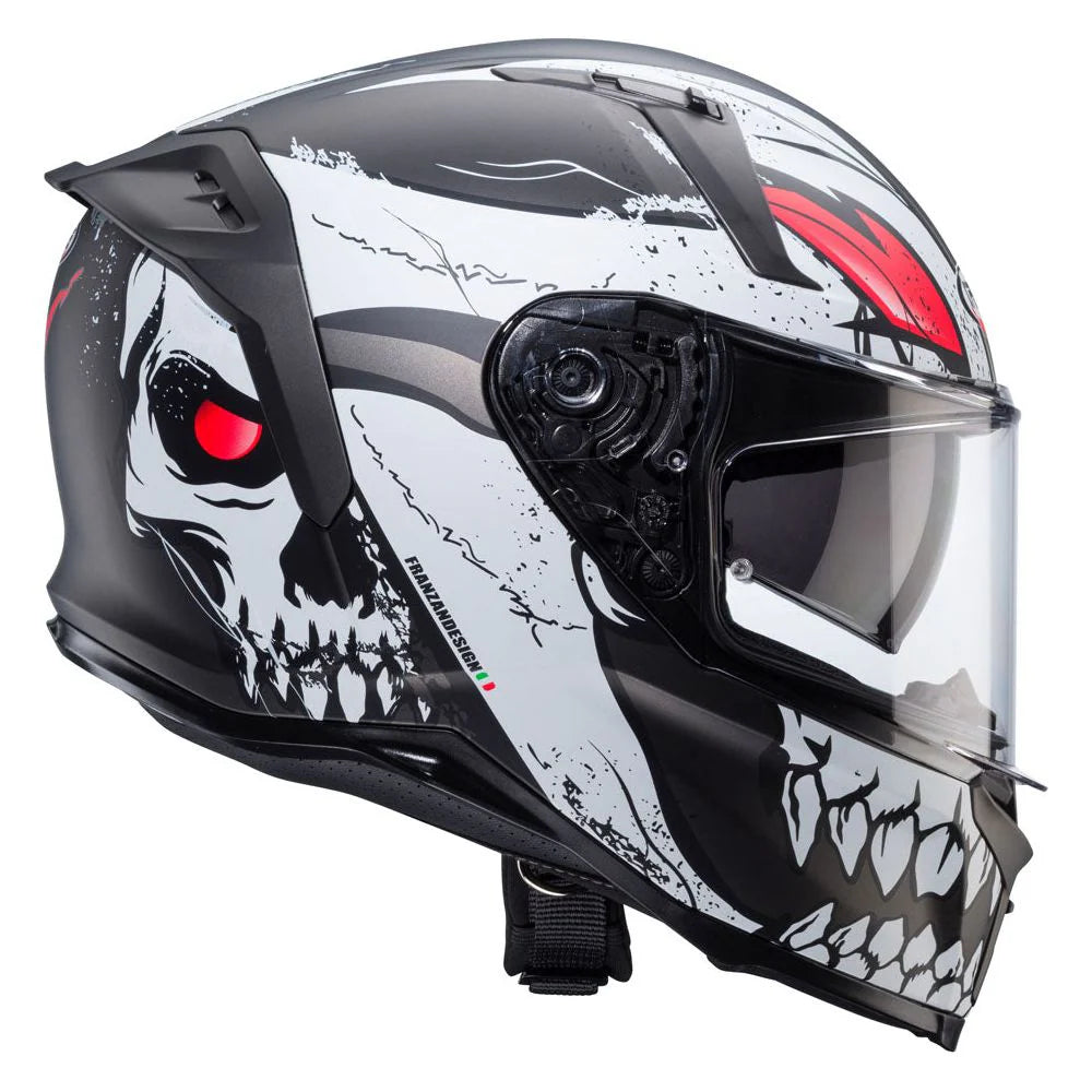 Caberg Avalon X Punk Matt Grey White Red Motorcycle Helmet