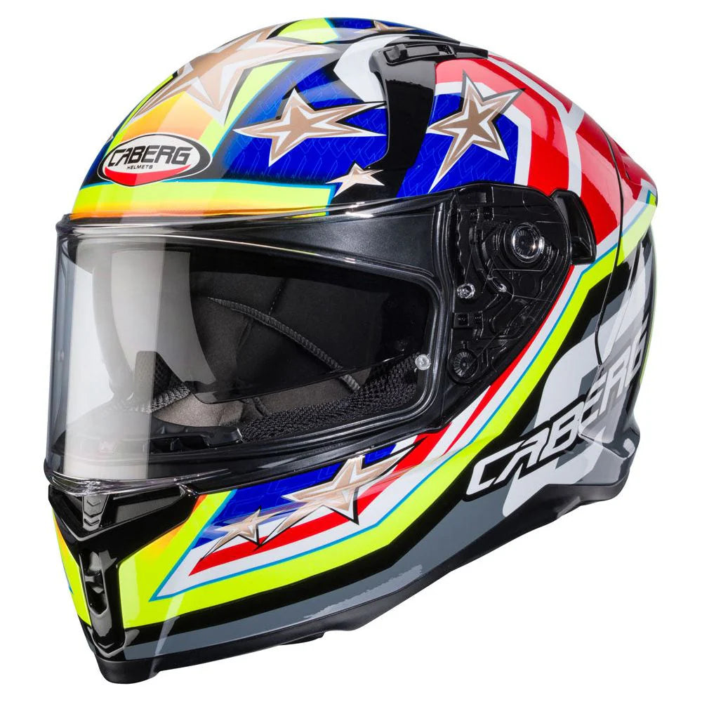 Caberg Avalon X Track Black Yellow Red Blue Motorcycle Helmet
