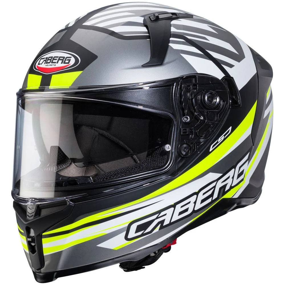 Caberg Avalon X Kira Matt Black Grey Yellow Motorcycle Helmet 