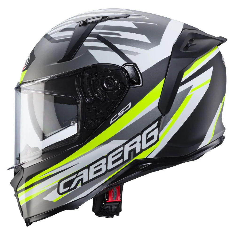 Caberg Avalon X Kira Matt Black Grey Yellow Motorcycle Helmet
