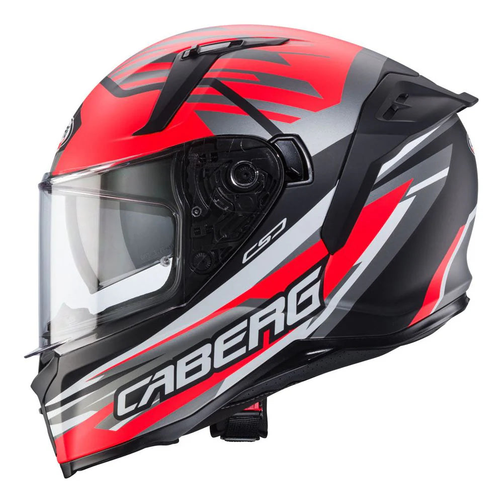 Caberg Avalon X Kira Matt Black Grey Red Motorcycle Helmet