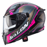 Caberg Avalon X Optic Matt Black Grey Fuchsia Motorcycle Helmet