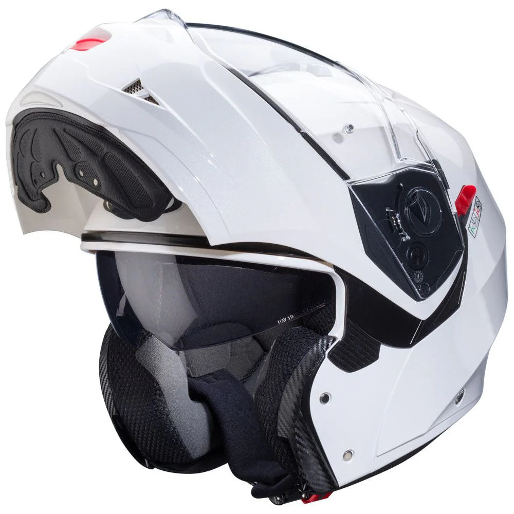 Caberg Duke X Plain Metal White Motorcycle Helmet