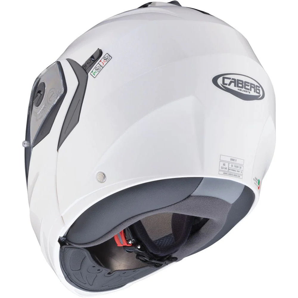 Caberg Duke X Plain Metal White Motorcycle Helmet
