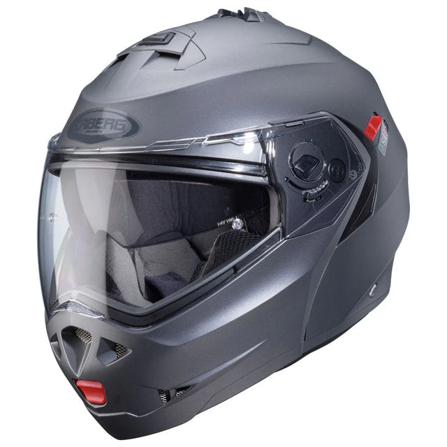 Caberg Duke X Plain Matt Gun Metal Grey Motorcycle Helmet 