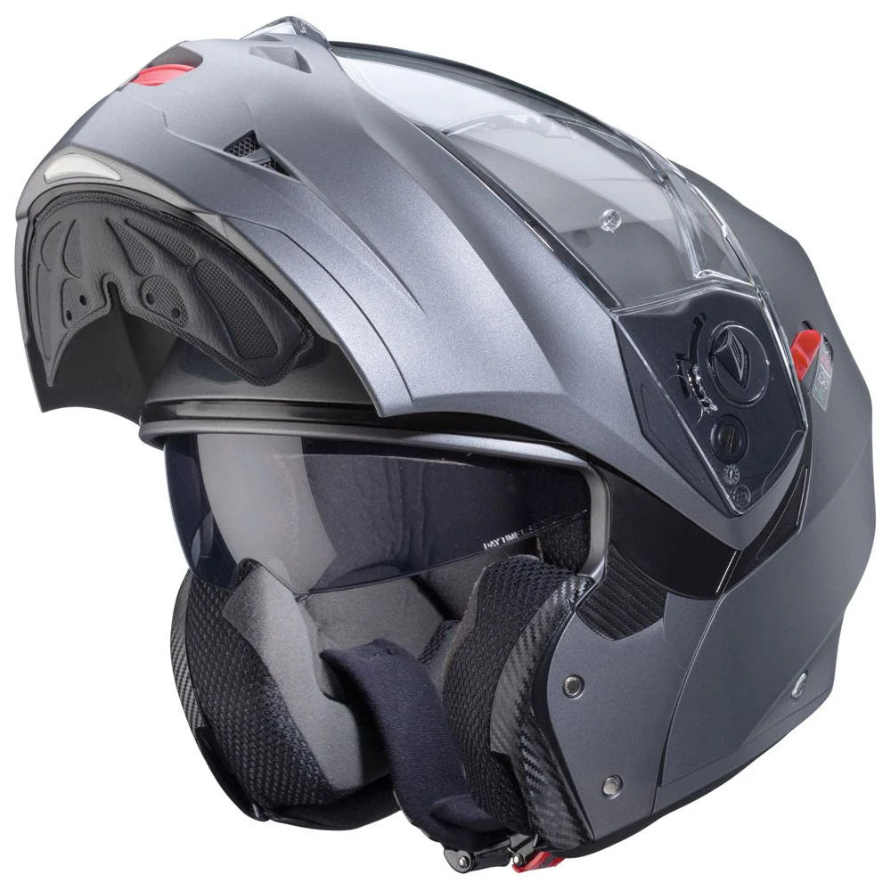 Caberg Duke X Plain Matt Gun Metal Grey Motorcycle Helmet