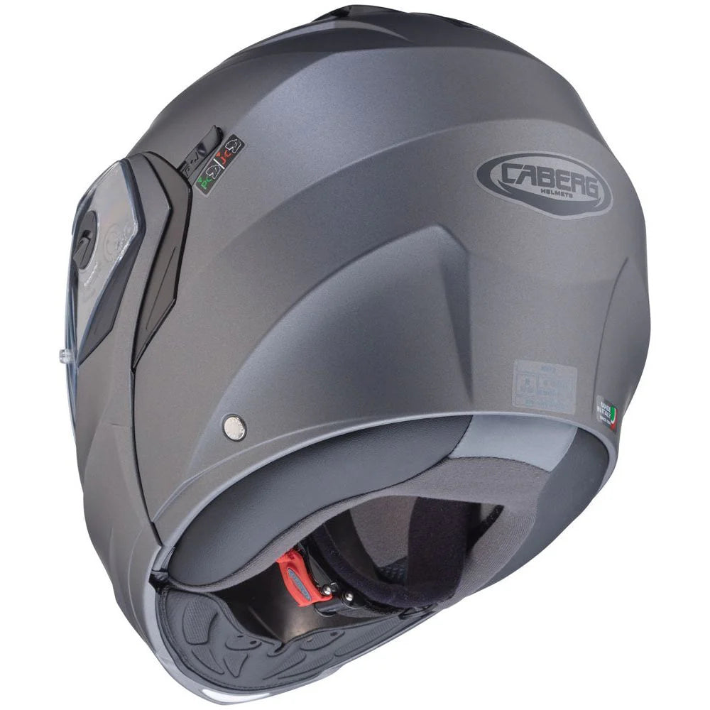 Caberg Duke X Plain Matt Gun Metal Grey Motorcycle Helmet