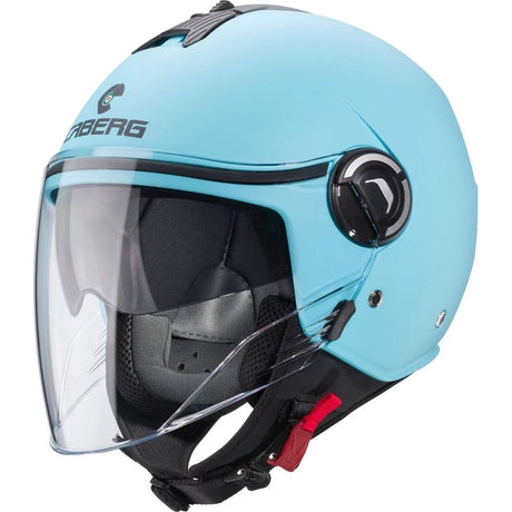 Caberg Riviera V4X Plain Matt Light Blue Motorcycle Helmet 