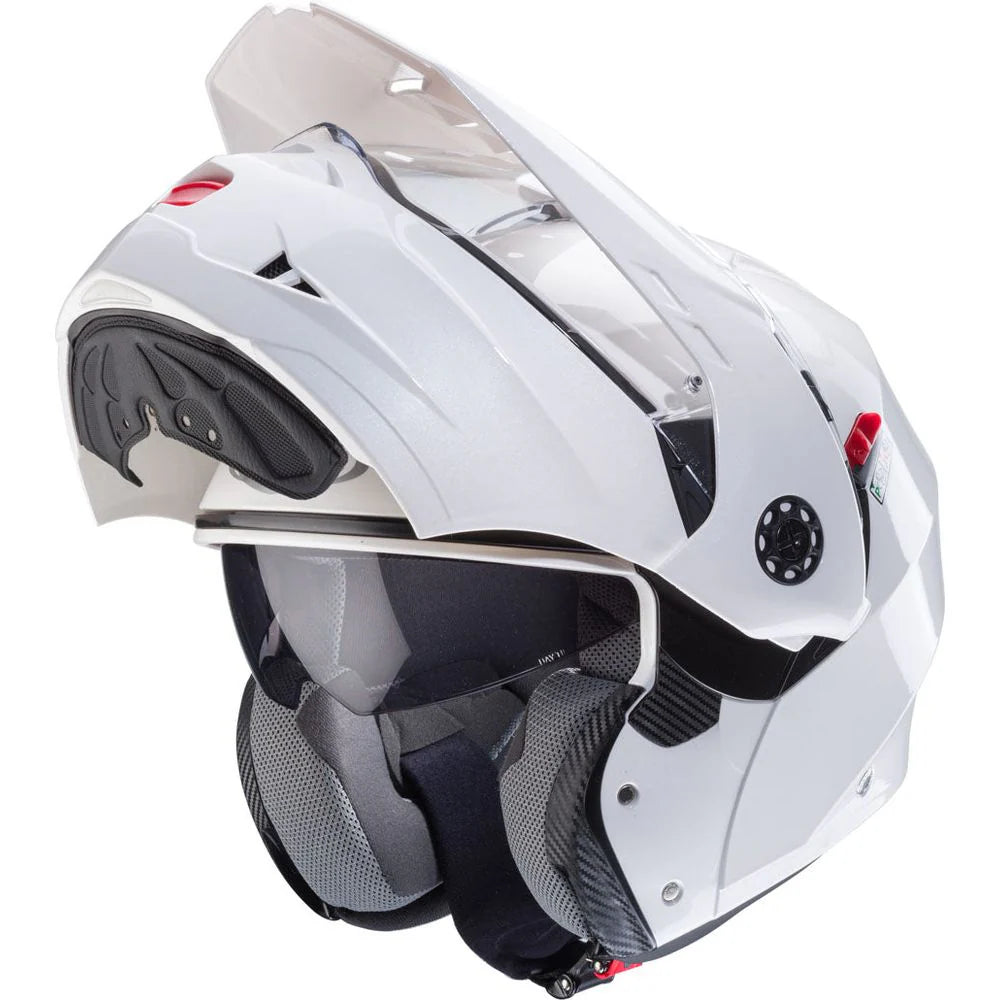Caberg Tourmax X White Metal Motorcycle Helmet
