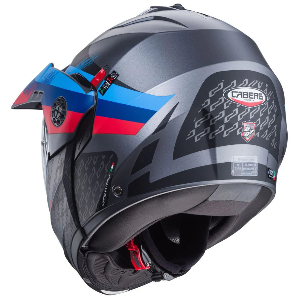 Caberg Tourmax X Sarabe Matt Gun Black Blue Red Motorcycle Helmet