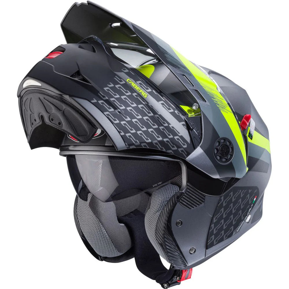 Caberg Tourmax X Sarabe Matt Gun Black Yellow Motorcycle Helmet