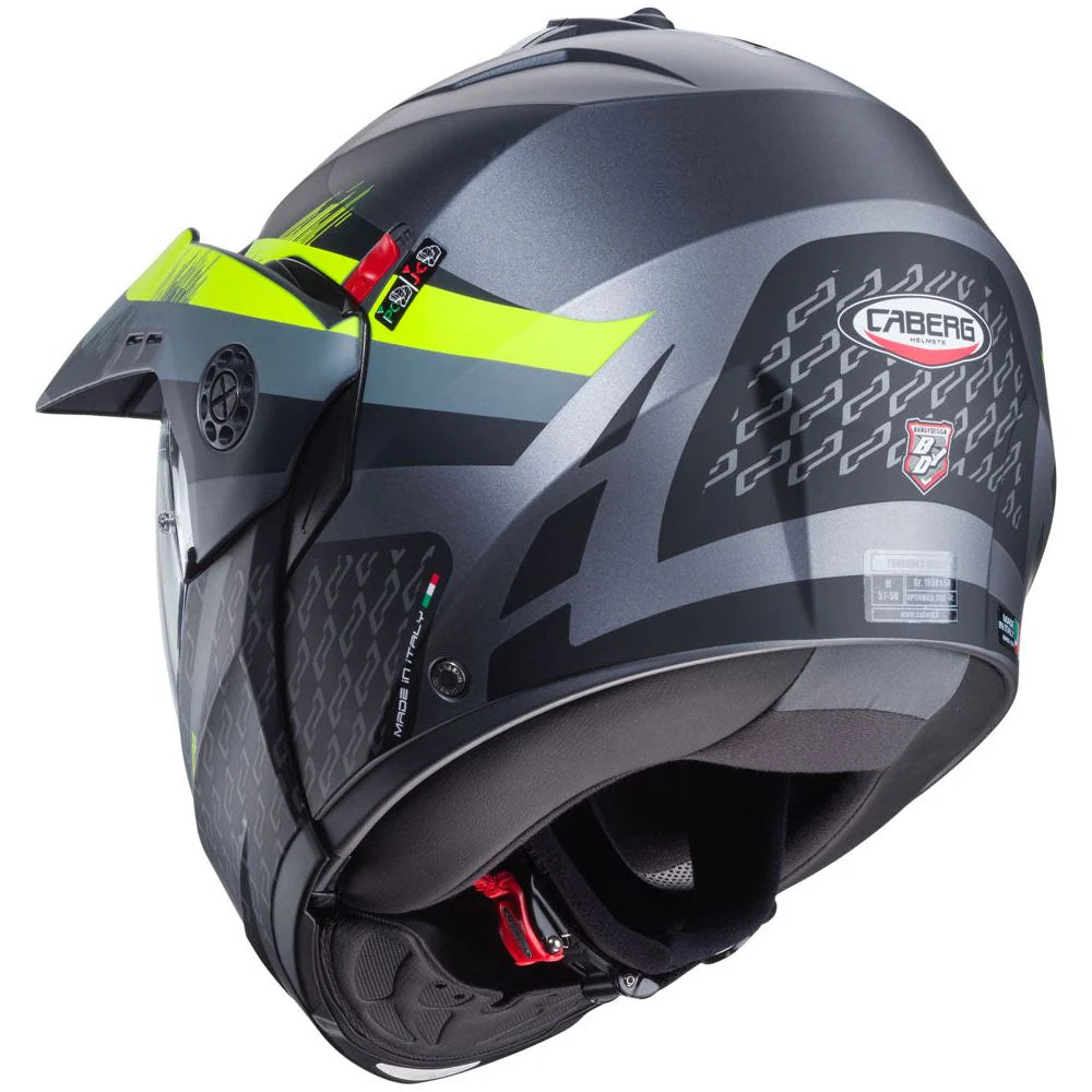 Caberg Tourmax X Sarabe Matt Gun Black Yellow Motorcycle Helmet