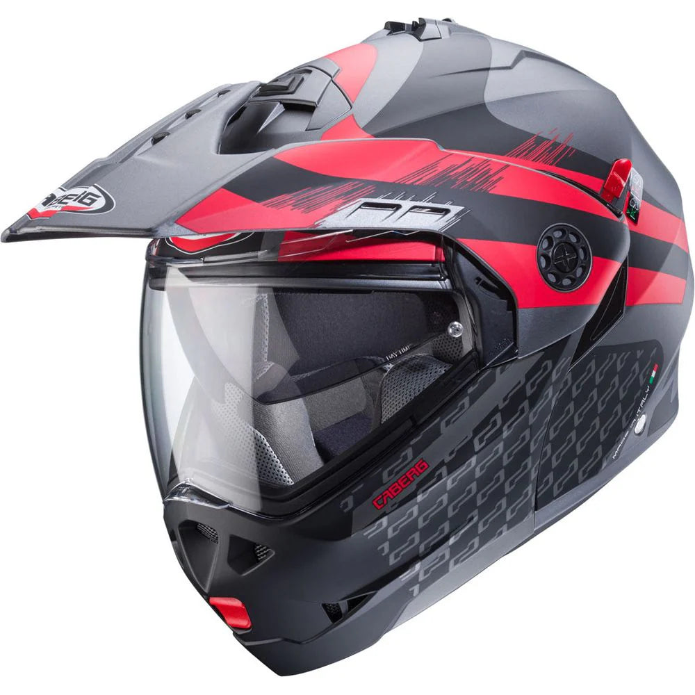 Caberg Tourmax X Sarabe Matt Gun Black Red Motorcycle Helmet 