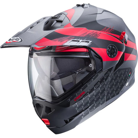 Caberg Tourmax X Sarabe Matt Gun Black Red Motorcycle Helmet 